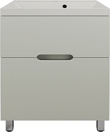 Style Line Тумба с кварцевой раковиной жасмин Матис 60 олива – фотография-1